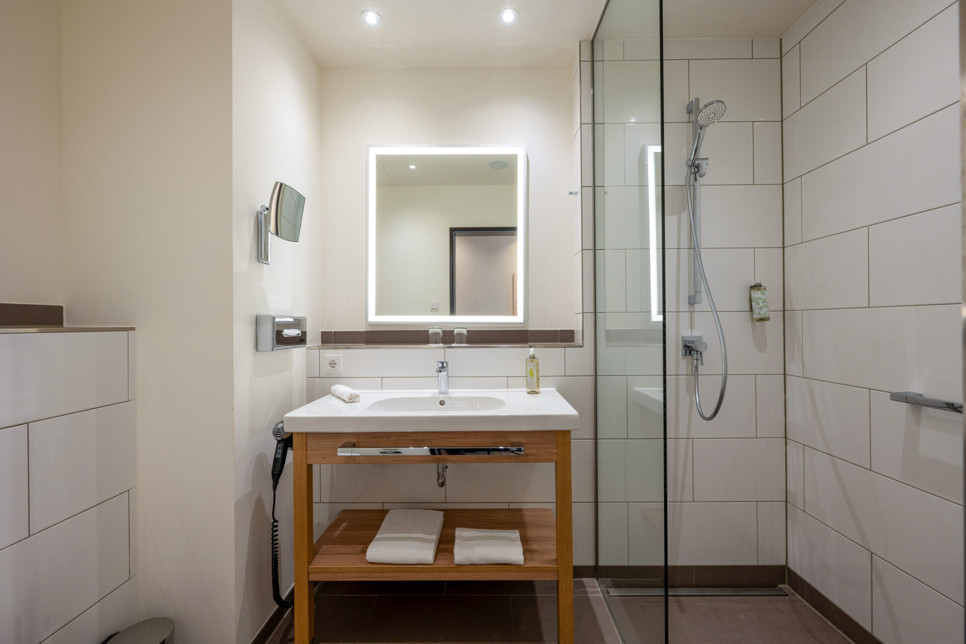 Einzelzimmer Standard Badezimmer im Hotel Anklamer Hof